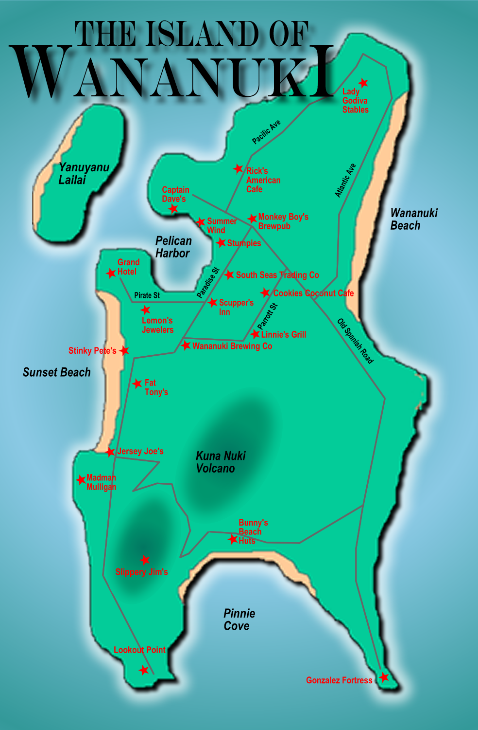 Wananuki Island Map